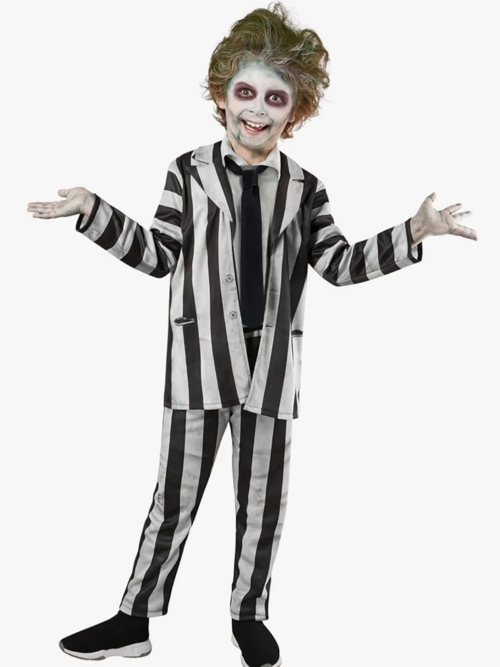 Beetlejuice Kids Halloween Costume Small (6) & Medium (7-8)